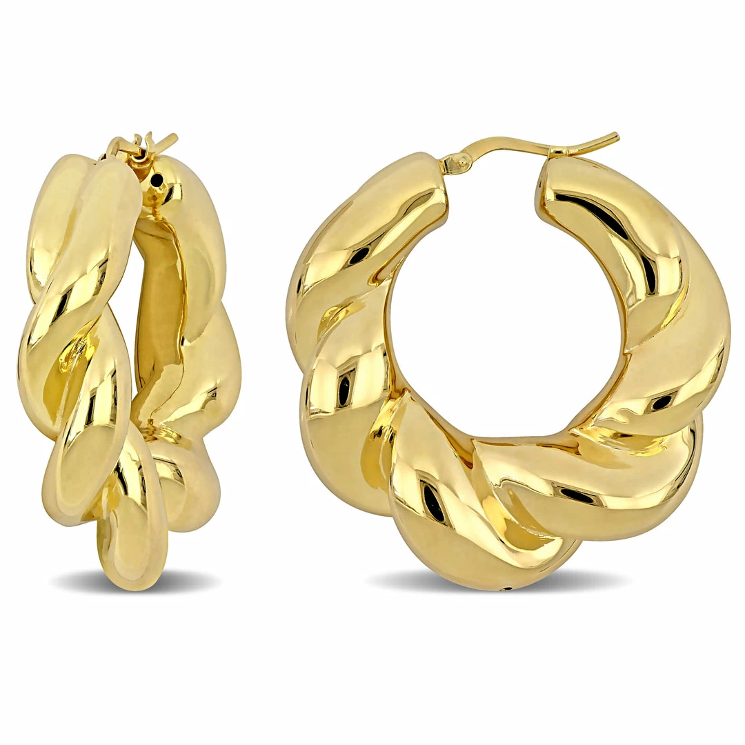 New ๐ Mimi & Max 39 MM Hoop Earrings in Yellow Plated Sterling Silver for ๐ฉ women ๐ 3 New ๐ Mimi & Max 39 MM Hoop Earrings in Yellow Plated Sterling Silver for ๐ฉ women ๐