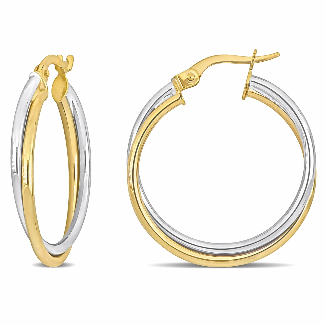 Best reviews of ✨ Mimi & Max 26 MM Crossover Hoop Earrings in 2-Tone Yellow and White 10K Gold for 👩 women 👍 3 Best reviews of ✨ Mimi & Max 26 MM Crossover Hoop Earrings in 2-Tone Yellow and White 10K Gold for 👩 women 👍