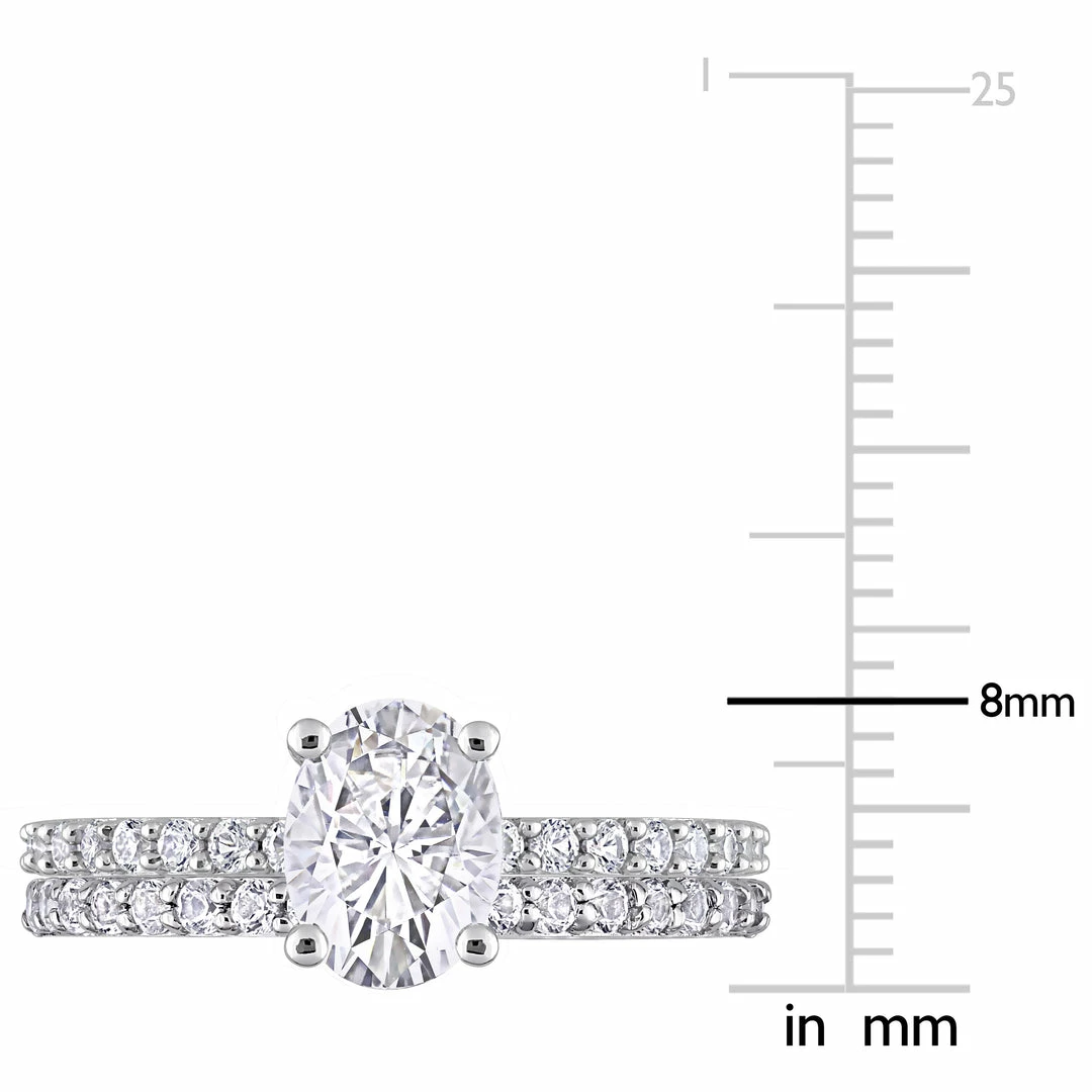 Deals ๐ Mimi & Max 2 3/4 CT TGW Oval Cut Created White Sapphire Engagement Ring and Matching Eternity Ring 2pc Set in 10K White Gold for ๐ฉ women ๐ 5 Deals ๐ Mimi & Max 2 3/4 CT TGW Oval Cut Created White Sapphire Engagement Ring and Matching Eternity Ring 2pc Set in 10K White Gold for ๐ฉ women ๐ - Image 3