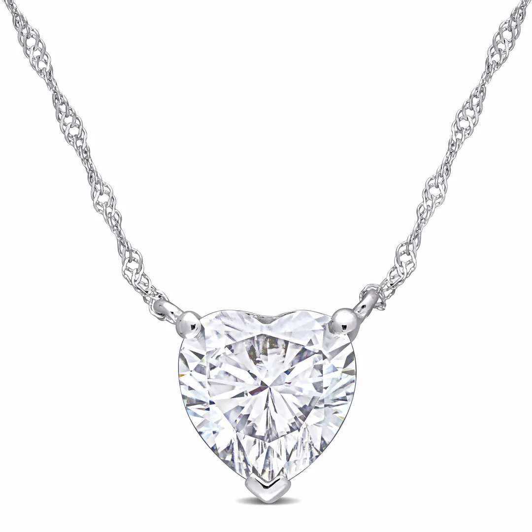 Cheapest ๐ Mimi & Max 2 CT DEW Heart Shape Created Moissanite Solitaire Pendant With Chain in 10k White Gold for ๐ฉ women โ๏ธ 3 Cheapest ๐ Mimi & Max 2 CT DEW Heart Shape Created Moissanite Solitaire Pendant With Chain in 10k White Gold for ๐ฉ women โ๏ธ