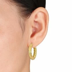 Cheapest 🔥 Mimi & Max 31.5 MM Diamond Cut Hoop Earrings in Yellow Plated Sterling Silver for 👩 women 👏 -Mimi & Max Shop 843ec8f7849a402388be77b97f49e47b 3f5b5f55 2482 490e b8df ca460f3ca009 1080x