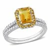 Cheap ⌛ Mimi & Max 1 1/3 CT TGW Octagon Citrine and 1/4 CT TW Diamond Halo Bridal Ring Set in 14k White and Yellow Gold for 👩 women 🔥 -Mimi & Max Shop 85bb19502836478fa97ce8ec09c0b7ee 1080x
