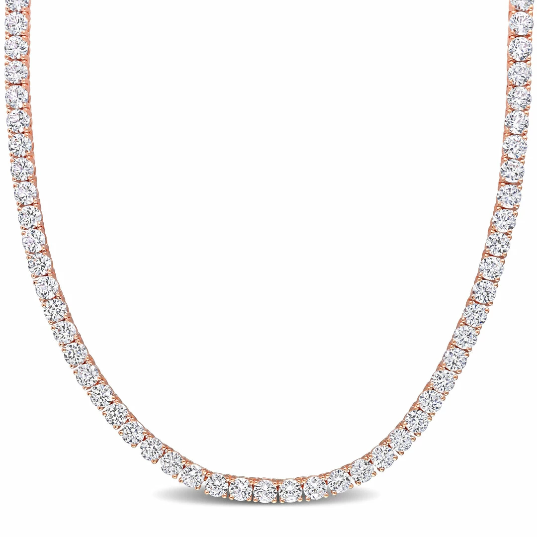 Cheap ๐ Mimi & Max 33 CT TGW Created White Sapphire Tennis Necklace in Rose Plated Sterling Silver for ๐ฉ women ๐ 3 Cheap ๐ Mimi & Max 33 CT TGW Created White Sapphire Tennis Necklace in Rose Plated Sterling Silver for ๐ฉ women ๐