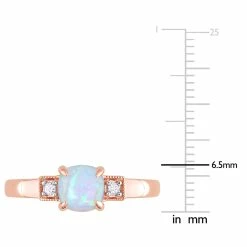 Deals 🤩 Mimi & Max 1 1/5 CT TGW Cushion Shape Blue Ethiopian Opal and Diamond Accent Ring in 10K Rose Gold for 👩 women ✨ -Mimi & Max Shop 8a3b3b9a2ba240f8bff86729e45f8f16 e6fdf331 2f31 4ea7 a92e 420a66d998fa 1080x
