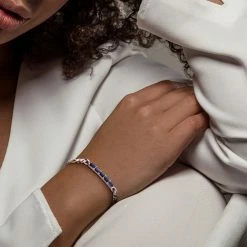 Best Pirce 🥰 Mimi & Max 4 3/4 CT TGW Created Blue Sapphire Birthstone Link Bracelet in Sterling Silver for 👩 women 🎁 -Mimi & Max Shop 8cdf6eda26b6429987bf5802de106b84 1080x