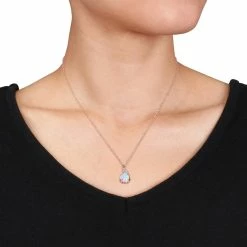 Outlet 👍 Mimi & Max 2 CT TGW Ethiopian Blue-Opal and Diamond-Accent Twist Pendant with Chain in 10K Rose Gold for 👩 women 😍 -Mimi & Max Shop 8f751fc89ac34f109ac4f049b14c3c2b a306c225 243d 46e8 ba9a c8b43189bc09 1080x