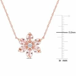 Discount 🛒 Mimi & Max 2 3/8 CT TGW Morganite and Diamond Accent Floral Pendant with Chain in 10k Rose Gold for 👩 women 👍 -Mimi & Max Shop 90b1b8692d65410b9a193e9b727b7adc 62845ccf ae74 4fa5 9011 7114fcebde67 1080x