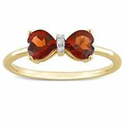 Best Sale ❤️ Mimi & Max 1 CT TGW Garnet and Diamond Accent Bow Ring in 10k Yellow Gold for 👩 women 😍 -Mimi & Max Shop 942041d7660d4355be3878361bb1182a 199e669d 599f 439d aca3 813076dea452 1080x