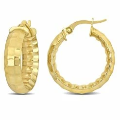 Promo 👏 Mimi & Max 22 MM Faceted Earrings in 14K Yellow Gold for 👩 women 🤩