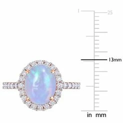 Cheap ⭐ Mimi & Max 2 4/5 CT TGW Oval Opal and Created White Sapphire Halo Ring in 10K Rose Gold for 👩 women 🧨 -Mimi & Max Shop 94d4657973164f1abb2a847ff75cb8ab ee2cbfaa ed28 4182 bc99 734ce7f30d13 1080x