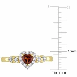 Flash Sale 🥰 Mimi & Max 1/2 CT TGW Heart Shaped Garnet and Created White Sapphire with Diamond Accent Halo Promise Ring in Yellow Plated Sterling Silver for 👩 women 🤩 -Mimi & Max Shop 979dfdcb007a4581ba56ee37f5482bdb eba375cc b40d 40d1 9336 bccacf33c077 1080x
