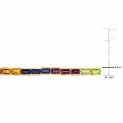 Buy 😍 Mimi & Max 9 1/10 CT TGW Multi-Gemstone Tennis Bracelet in Yellow Plated Sterling Silver for 👩 women ⌛ -Mimi & Max Shop 9df68d345960493594fdf15365c0ac5f 35c7e69c ee4e 4754 af11 2334fd4e673f 1080x