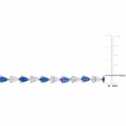 Promo 💯 Mimi & Max 10 1/2 CT TGW Pear Shape Created Blue and White Sapphire Tennis Bracelet in Sterling Silver for 👩 women 🎁 -Mimi & Max Shop 9e033a8e79aa4d728e96f58b5cafc763 6178c74b 2d0b 42d4 9128 572b98d16ccc 1080x