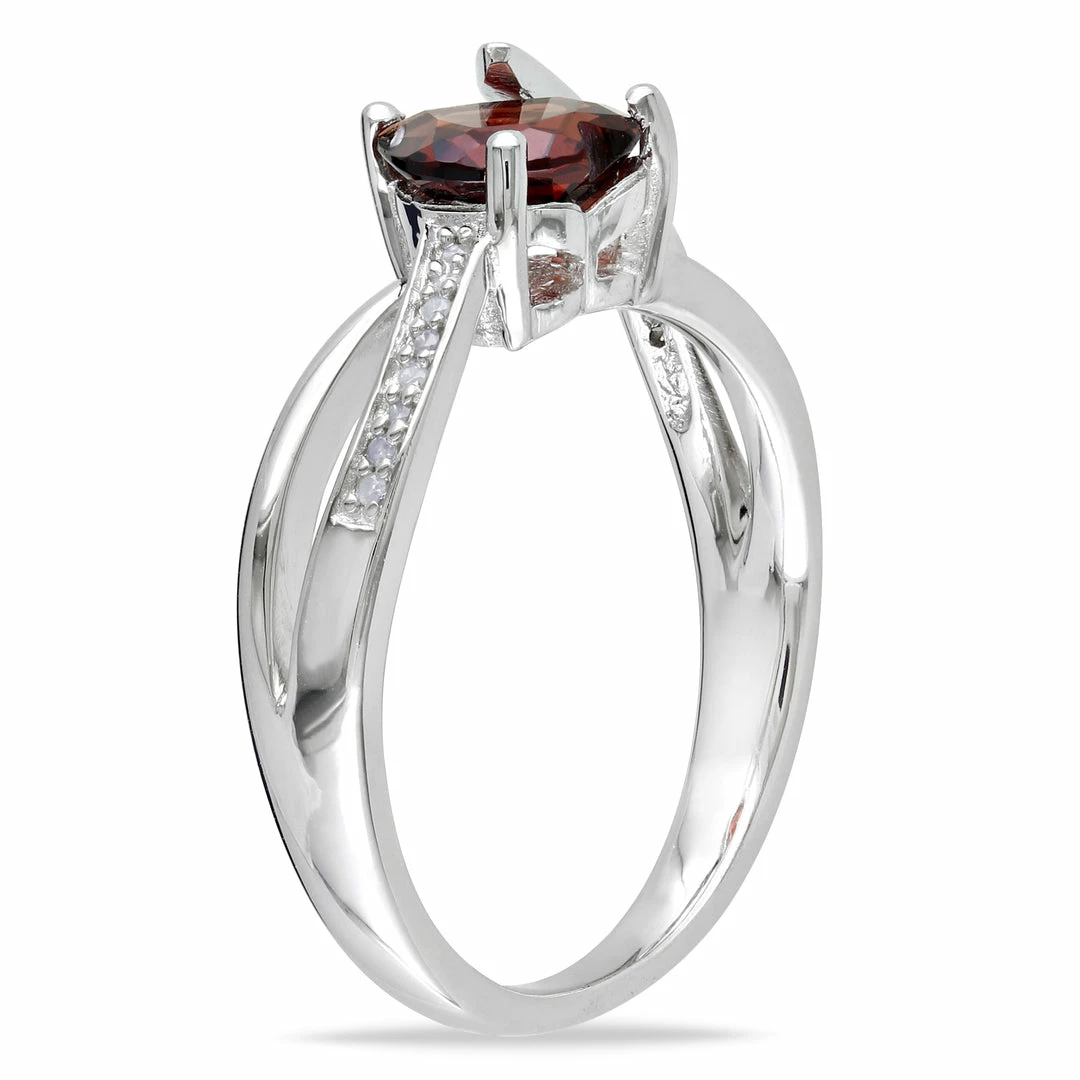 Best Sale โ๏ธ Mimi & Max Garnet and Diamond Heart Crossover Ring in Sterling Silver for ๐ฉ women ๐ 6 Best Sale โ๏ธ Mimi & Max Garnet and Diamond Heart Crossover Ring in Sterling Silver for ๐ฉ women ๐ - Image 4