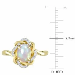 Top 10 🌟 Mimi & Max 3/4 CT TGW Ethiopian Blue Opal and 1/10 CT TW Diamond Swirl Ring in 10K Yellow Gold for 👩 women 🔔 -Mimi & Max Shop a635c3359776445fb79e0c64cbbc3acd c3fabbe4 ea8e 4892 bb76 ff6d2058cf2b 1080x