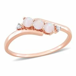 Top 10 🤩 Mimi & Max 1/5 CT TGW Opal and Diamond Accent 3-Stone Ring in 10K Rose Gold for 👩 women 😉