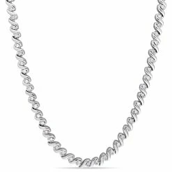 Deals 🤩 Mimi & Max 1 CT TW Diamond Tennis Necklace in Sterling Silver for 👩 women 🤩
