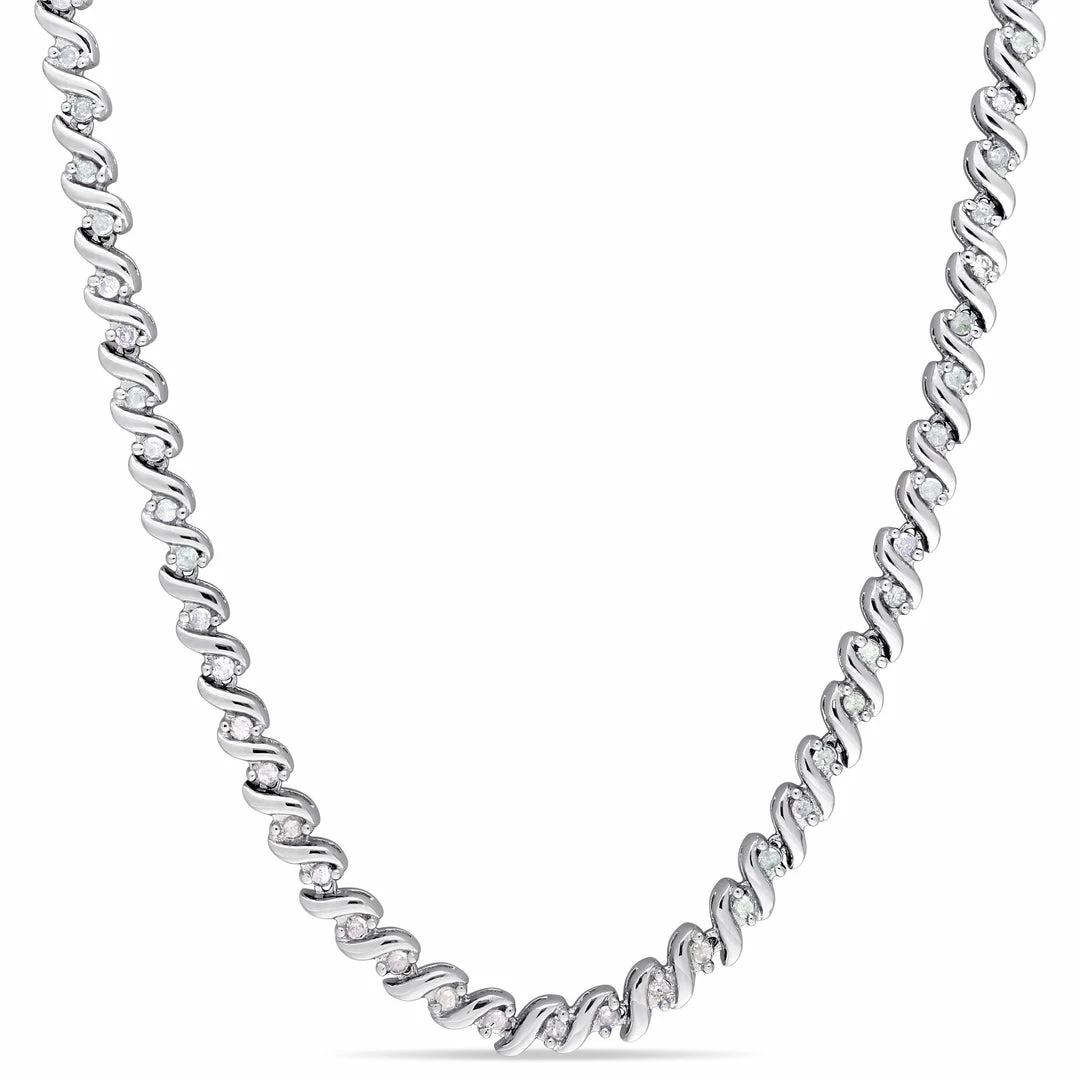 Deals 🤩 Mimi & Max 1 CT TW Diamond Tennis Necklace in Sterling Silver for 👩 women 🤩 3 Deals 🤩 Mimi & Max 1 CT TW Diamond Tennis Necklace in Sterling Silver for 👩 women 🤩