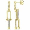 Deals ⌛ Mimi & Max 5/8 CT TW Diamond Link Drop Earrings in 14K Yellow Gold for 👩 women ⌛