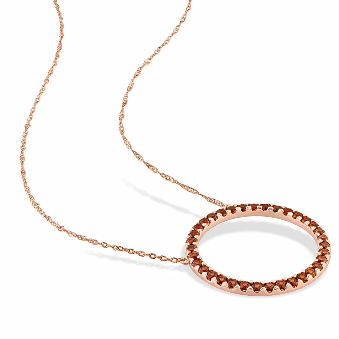 Hot Sale ๐งจ Mimi & Max 1 3/8 CT TGW Garnet Open Circle Pendant with Chain in 10k Rose Gold for ๐ฉ women ๐ 7 Hot Sale ๐งจ Mimi & Max 1 3/8 CT TGW Garnet Open Circle Pendant with Chain in 10k Rose Gold for ๐ฉ women ๐ - Image 5