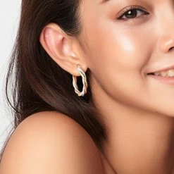 Flash Sale 😉 Mimi & Max 31 MM Twisted Hoop Earrings in 3-Tone Yellow, Rose and White 14K Gold for 👩 women 😍 -Mimi & Max Shop ad97c0c7ff0e45e88ac7b46d04fba410 4122bdec 9bc7 4fd1 b7d4 e867d99b663d 1080x