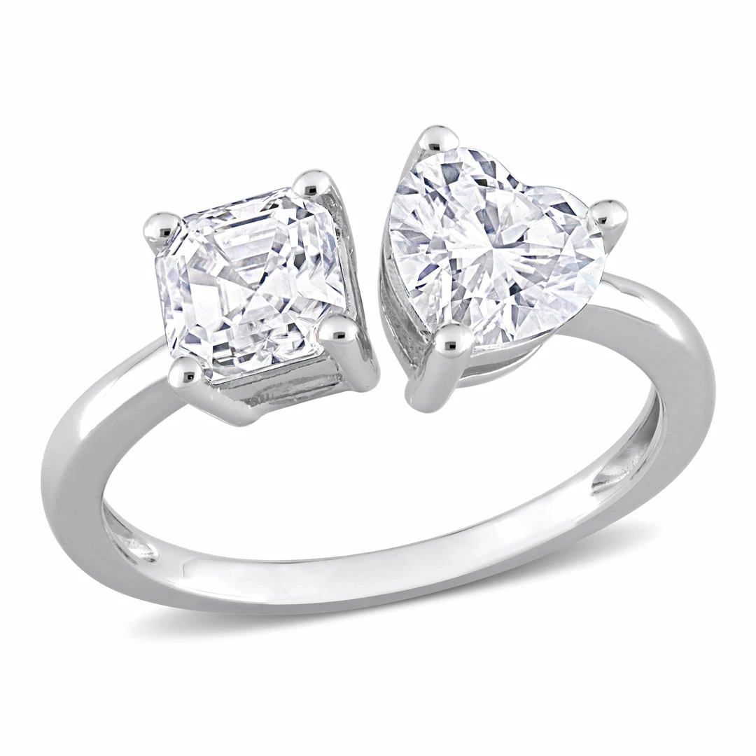 Flash Sale ๐ Mimi & Max 1 4/5 CT TGW Heart-Shape and Octagon Asscher-Cut Created Moissanite 2-Stone Ring in Sterling Silver for ๐ฉ women ๐ 3 Flash Sale ๐ Mimi & Max 1 4/5 CT TGW Heart-Shape and Octagon Asscher-Cut Created Moissanite 2-Stone Ring in Sterling Silver for ๐ฉ women ๐