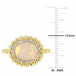 Buy 😉 Mimi & Max 2 CT TGW Oval-Cut Yellow Ethiopian Opal and 1/10 CT TW Diamond Halo Ring in 14K Yellow Gold for 👩 women 😀 -Mimi & Max Shop b5e7a60e87dc4b57ba037c1aa0e8702d d8f82a4f 8505 4a9f b060 33ca5652f276 1080x