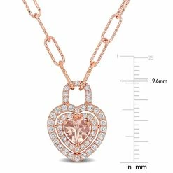 Wholesale 😀 Mimi & Max 1 5/8 CT TGW Morganite and White Topaz Halo Heart Pendant in 18k Rose Gold Plated Sterling Silver for 👩 women ❤️ -Mimi & Max Shop b633e2b7a3c844fda4d784adc56374ef 222068cb 7605 4767 bef0 fb181e1f7b17 1080x