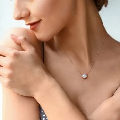 Wholesale 🌟 Mimi & Max 3/4 CT TGW Ethiopian Blue Opal and 1/10 CT TW Diamond Interlaced Halo Necklace 10K Rose Gold for 👩 women 👏 -Mimi & Max Shop b6563a73d4e748a389102fbe16511c54 24043908 4b88 4fed 99e9 875a7285be0f 1080x