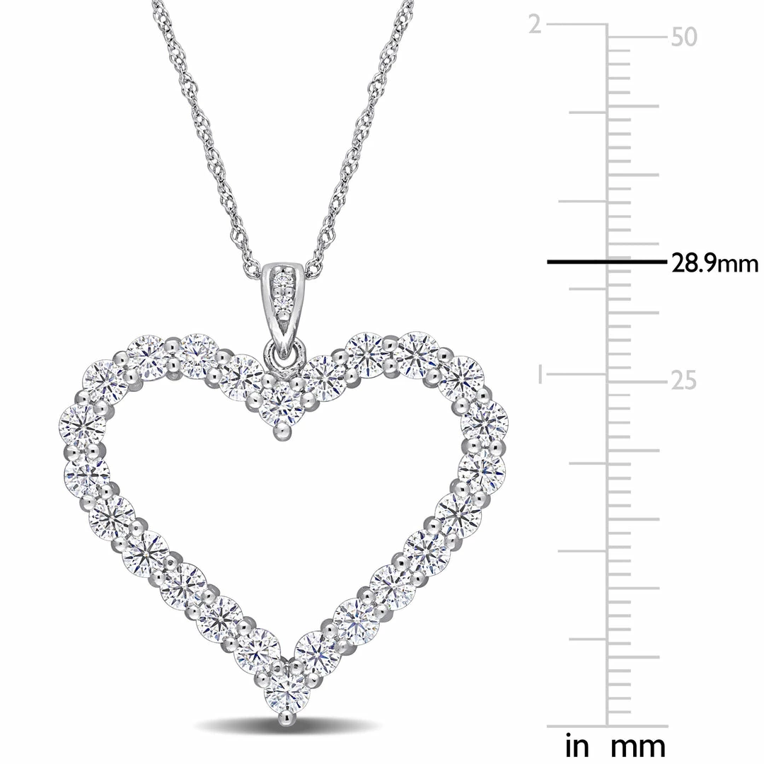 Best deal ๐ Mimi & Max 2 2/5 CT DEW Created Moissanite Heart Pendant with Chain in Sterling Silver for ๐ฉ women ๐ฅฐ 4 Best deal ๐ Mimi & Max 2 2/5 CT DEW Created Moissanite Heart Pendant with Chain in Sterling Silver for ๐ฉ women ๐ฅฐ - Image 2