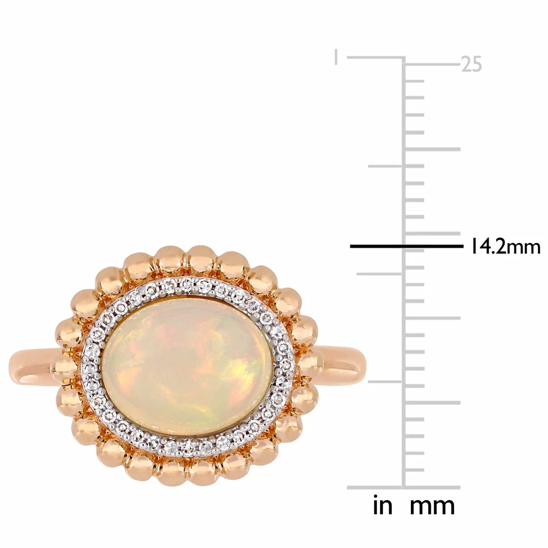 Best reviews of ๐ฅ Mimi & Max 2 3/4 CT TGW Oval-Cut Ethiopian Blue-Hued Opal and 1/10 CT TW Diamond Halo Ring in 14K Rose Gold for ๐ฉ women โจ 5 Best reviews of ๐ฅ Mimi & Max 2 3/4 CT TGW Oval-Cut Ethiopian Blue-Hued Opal and 1/10 CT TW Diamond Halo Ring in 14K Rose Gold for ๐ฉ women โจ - Image 3