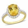 Hot Sale 🛒 Mimi & Max 4 CT TGW Oval Citrine and Created White Sapphire Halo Ring in 10k Yellow Gold for 👩 women 🧨 -Mimi & Max Shop be210309ae9b475c9fda5c392a63d746 1080x