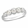 Promo 💯 Mimi & Max Cultured Freshwater Pearl and Diamond Accent Halo Five Stone Ring in 14k White Gold for 👩 women 😍 -Mimi & Max Shop be3617a374b64f4b9df5343318639d98 1080x