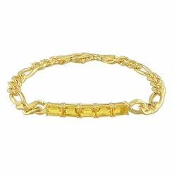 Best reviews of 🧨 Mimi & Max 3 CT TGW Citrine Birthstone Link Bracelet in Yellow Plated Sterling Silver for 👩 women 😀