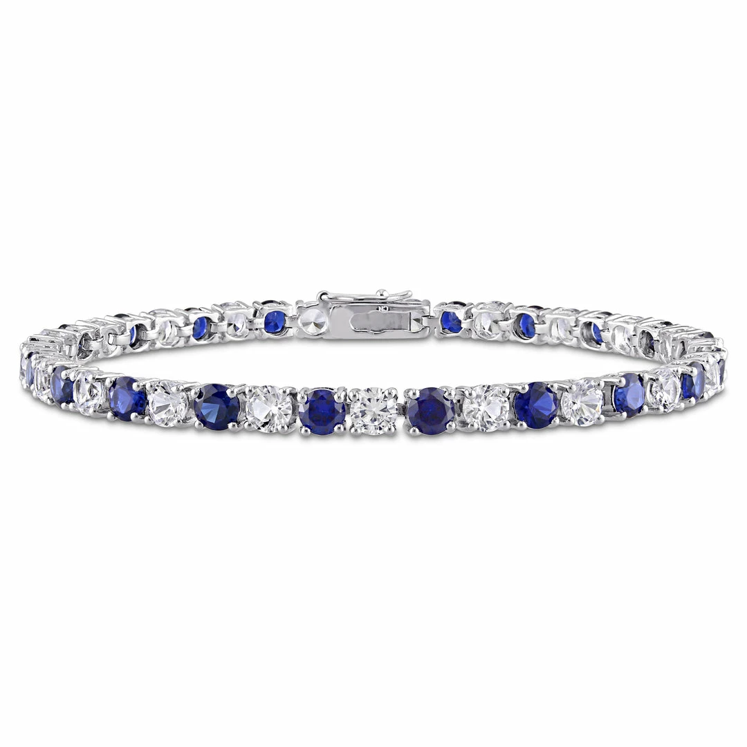 Best reviews of ๐ Mimi & Max 14 1/4 CT TGW Created Blue and White Sapphire Bracelet in Sterling Silver for ๐ฉ women ๐ 3 Best reviews of ๐ Mimi & Max 14 1/4 CT TGW Created Blue and White Sapphire Bracelet in Sterling Silver for ๐ฉ women ๐