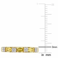 Flash Sale 👏 Mimi & Max 3/8 CT TGW Citrine and Diamond Accent Eternity Ring in 10k Yellow Gold for 👩 women 😉 -Mimi & Max Shop c83e3445659243d8b74f3a15bb11a692 1080x