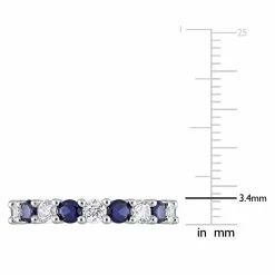 Brand new ⭐ Mimi & Max 3 1/2 CT TGW Created Blue and Created White Sapphire Full Eternity Band in Sterling Silver for 👩 women 🌟 -Mimi & Max Shop ca8f22e2e0db4824b2a166c8df0b3266 1080x