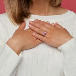 New 👍 Mimi & Max 2 1/5 CT TGW Pear Cut Ruby and Pink Sapphire and 1/10 CT TW Diamond Ring in 14K White Gold for 👩 women 🥰 -Mimi & Max Shop cfc7f4894b024076a607516b645c839c d64503b3 7710 4582 946d 0546c5ad49fa 1080x