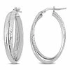 Best reviews of ⌛ Mimi & Max 35 MM Entwined Hoop Earrings in Sterling Silver for 👩 women 😀