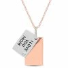 Coupon ❤️ Mimi & Max Diamond Accent Letter Envelope "I Love You" Pendant with Chain in Rose Plated Sterling Silver for 👩 women 💯