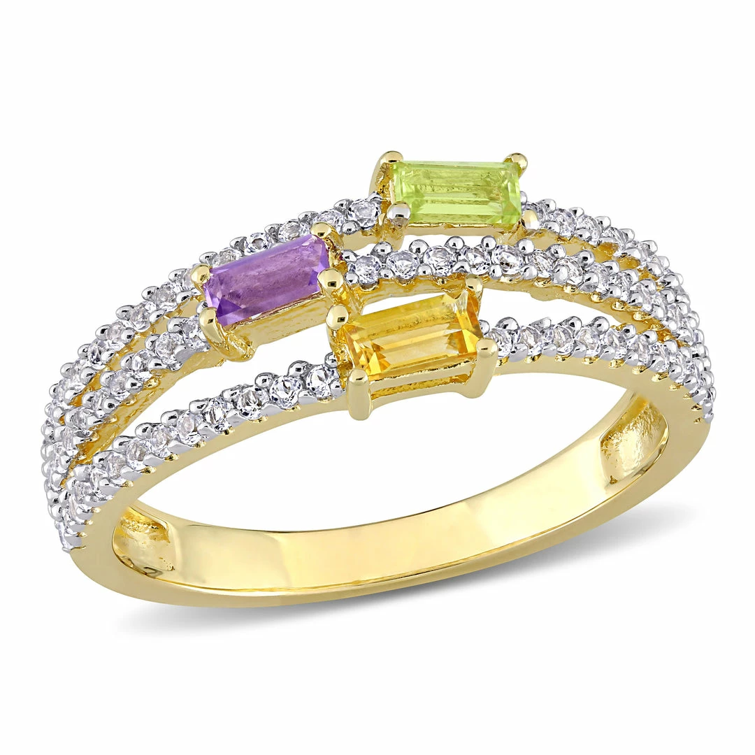 Top 10 โญ Mimi & Max 5/8 CT TGW Citrine Peridot Amethyst and White Topaz Spilt Shank Ring in Yellow Plated Sterling Silver for ๐ฉ women ๐ 3 Top 10 โญ Mimi & Max 5/8 CT TGW Citrine Peridot Amethyst and White Topaz Spilt Shank Ring in Yellow Plated Sterling Silver for ๐ฉ women ๐