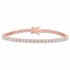 Flash Sale 👍 Mimi & Max 5 1/10 CT DEW Created Moissanite Tennis Bracelet in Rose Gold Plated Sterling Silver for 👩 women 🎉