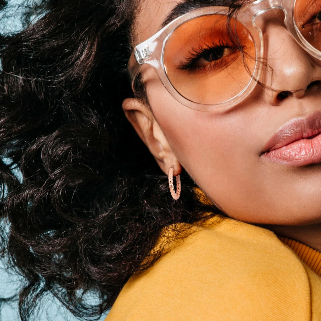 Deals ๐ Mimi & Max 31 MM Diamond Cut Hoop Earrings in Rose Plated Sterling Silver for ๐ฉ women ๐ฏ 6 Deals ๐ Mimi & Max 31 MM Diamond Cut Hoop Earrings in Rose Plated Sterling Silver for ๐ฉ women ๐ฏ - Image 4