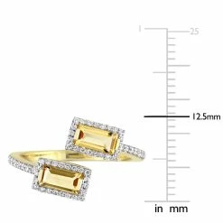 Budget 🎉 Mimi & Max 3/4 CT TGW Baguette Cut Citrine and 1/4 CT TW Diamond Open Ring in 14k Yellow Gold for 👩 women 🔥 -Mimi & Max Shop d91f3c9194e24217933f73e4fdda86f4 693cd79f d977 4e6f 89be 7e5c524b3257 1080x