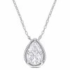 Best deal 🎁 Mimi & Max 2 CT TGW Created Moissanite Halo Teardrop Pendant with Chain in Sterling Silver for 👩 women ⭐ -Mimi & Max Shop da3df957d88f4f54aa09fc24f6a604c2 1080x