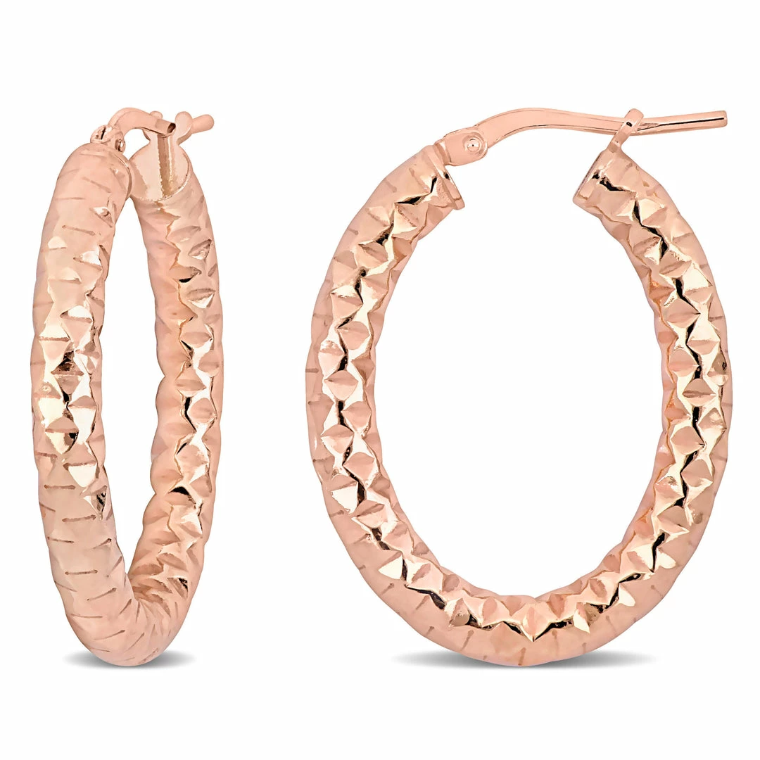 Deals ๐ Mimi & Max 31 MM Diamond Cut Hoop Earrings in Rose Plated Sterling Silver for ๐ฉ women ๐ฏ 3 Deals ๐ Mimi & Max 31 MM Diamond Cut Hoop Earrings in Rose Plated Sterling Silver for ๐ฉ women ๐ฏ