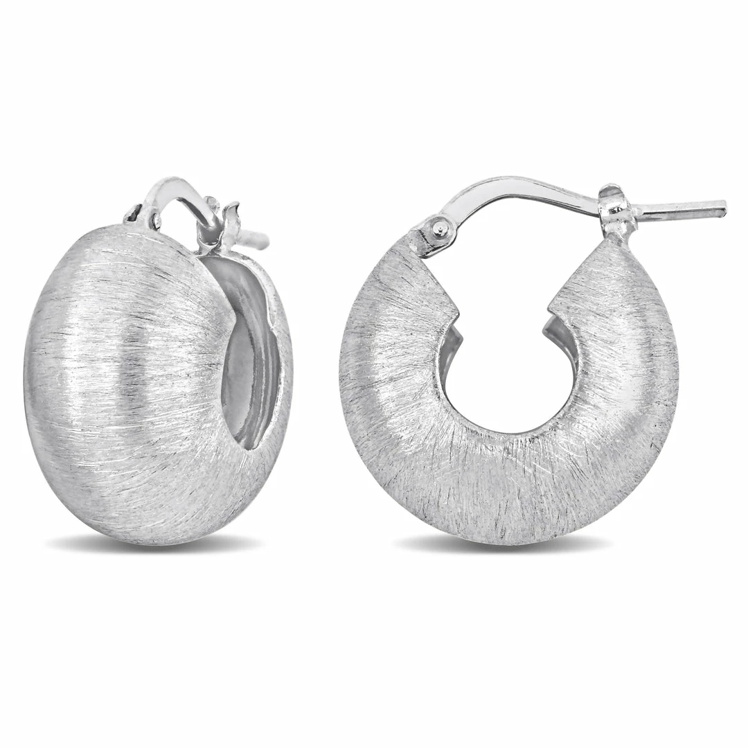 Top 10 🔥 Mimi & Max 18.5 MM Matte Textured Huggie Earrings in Sterling Silver for 👩 women ⌛ 3 Top 10 🔥 Mimi & Max 18.5 MM Matte Textured Huggie Earrings in Sterling Silver for 👩 women ⌛