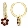 Budget ⭐ Mimi & Max 1 1/4 CT TGW White Topaz Garnet and 1/8 CT TW Diamond Floral Hoop Earrings in 10k Yellow Gold for 👩 women 👏 -Mimi & Max Shop dc70a5256367453e839d7e0254cc31bd e225f578 310c 4e9d 9273 57b85937369b 1080x
