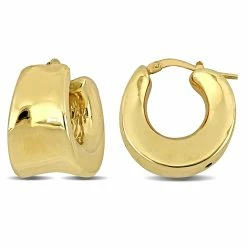 Best reviews of 🥰 Mimi & Max 20 MM Polished Huggie Earrings in Yellow Plated Sterling Silver for 👩 women 🔔