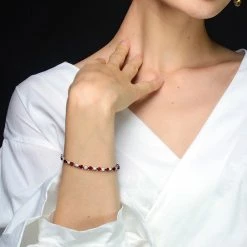 Deals 🧨 Mimi & Max 9 7/8 CT TGW Garnet and Diamond Bracelet in Sterling Silver for 👩 women 😍 -Mimi & Max Shop ddc16545d356479599e54717e7a4e509 1080x